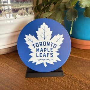 Toronto Maple Leafs NHL Coaster Set – 4-Pack with Holder